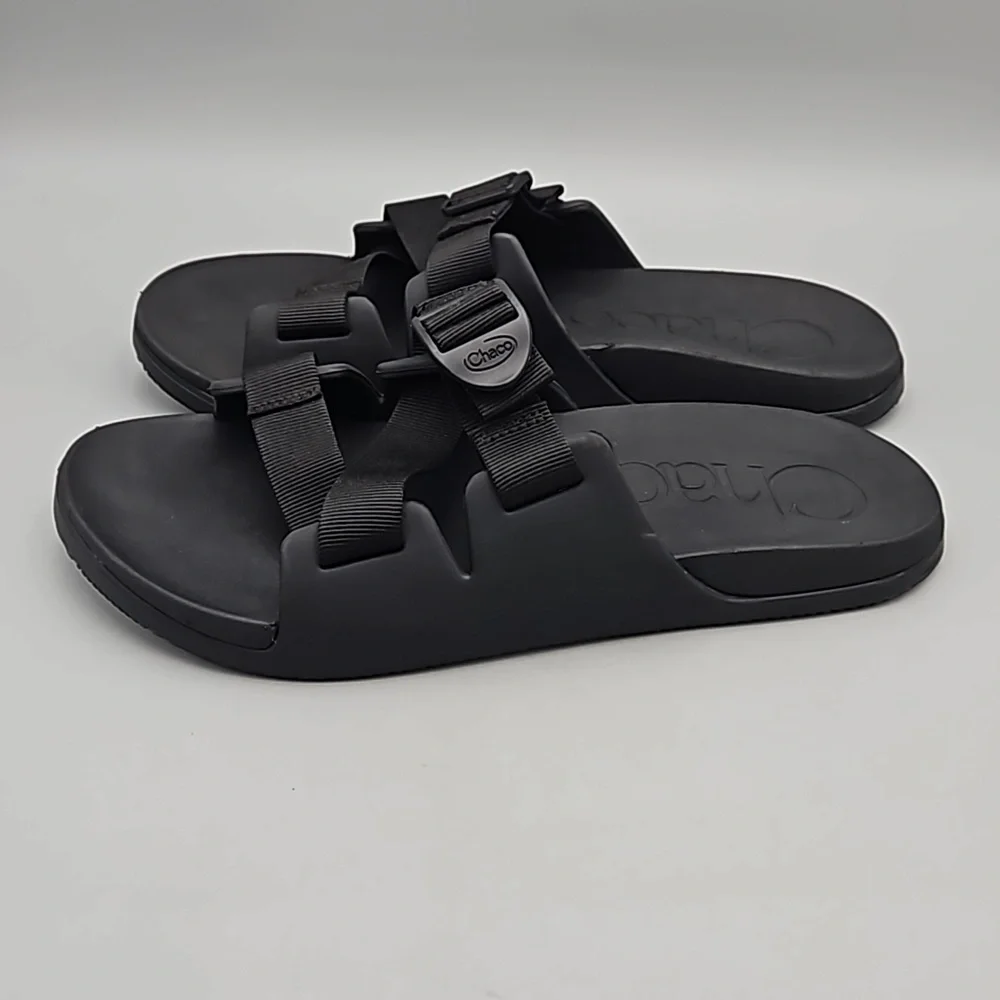 Chaco Chillos Slide Black/Black Comfort Sandal Men's US Sz 12